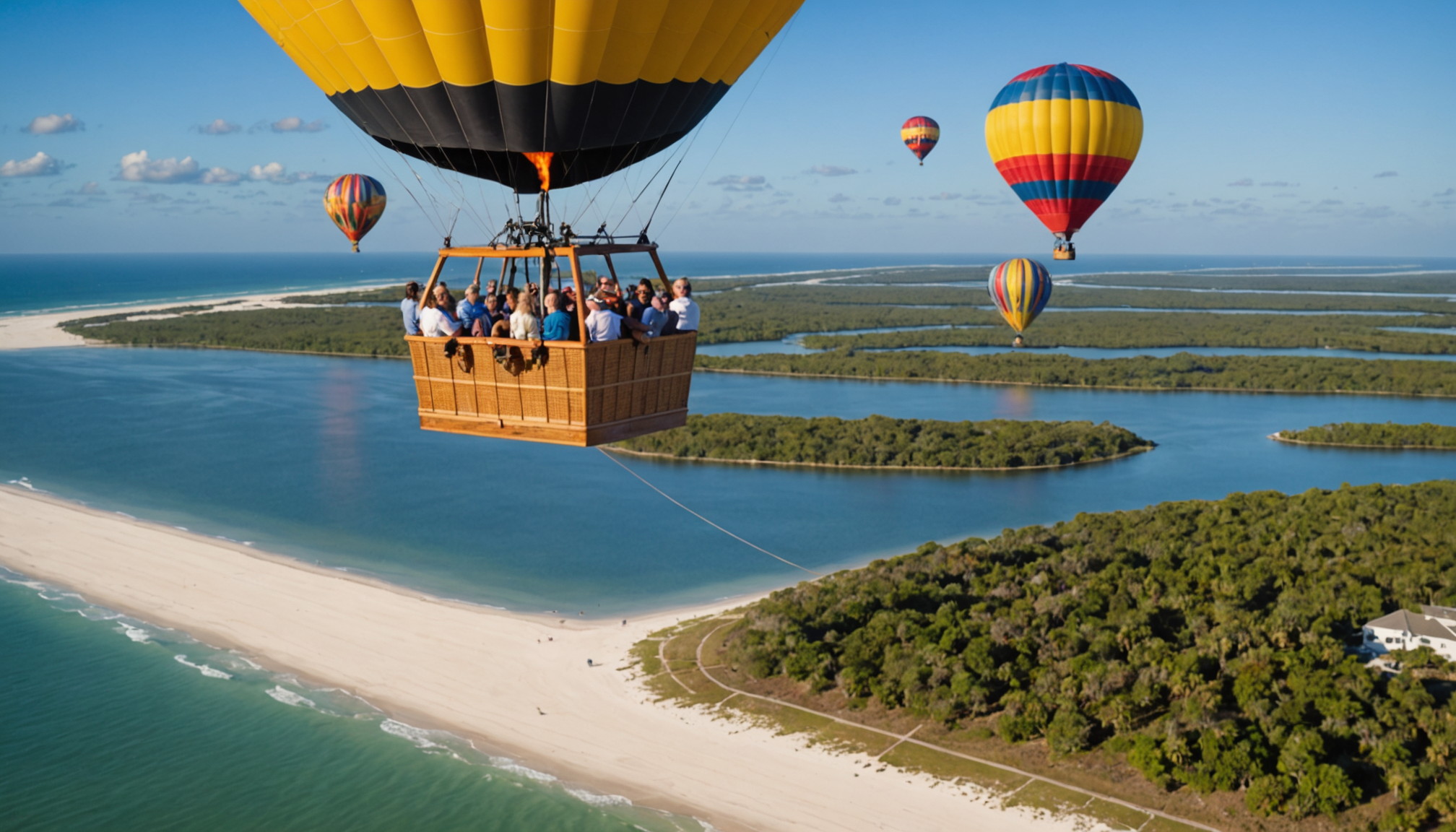 découvrez la floride autrement avec un vol en montgolfière au-dessus de ses spectaculaires paysages côtiers. vivez une aventure inoubliable entre ciel et mer !